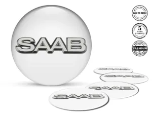 Saab Adesivo Silicone Stile Decalcomania Cerchio per Auto